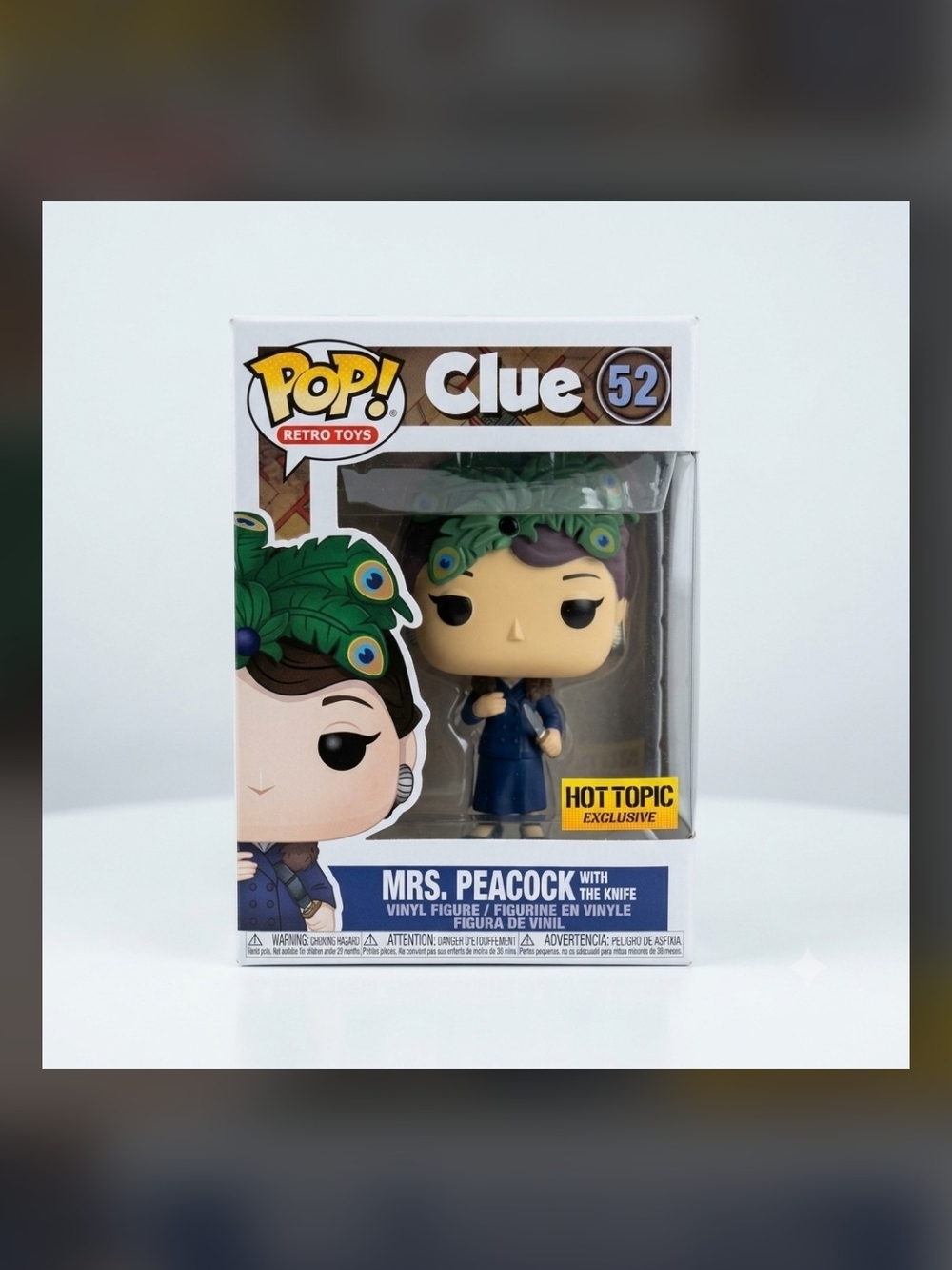 Funko Mrs. Peacock Clue Vinyl Figure #52 NEW IN BOX